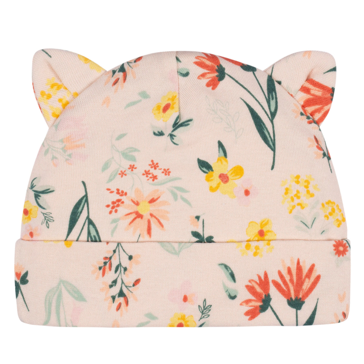 4-Piece Baby Girls Wildflower Cap & Mitten Set, view 2