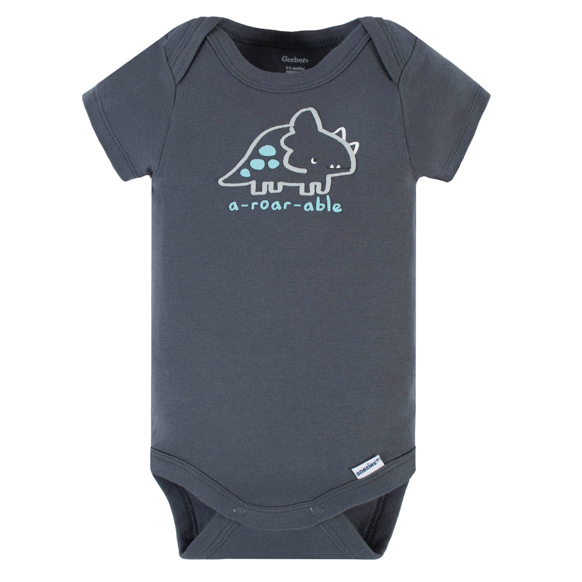3-Piece Baby Boys Dino Blues Short Sleeve Onesies Bodysuits & Pants Set, view 4