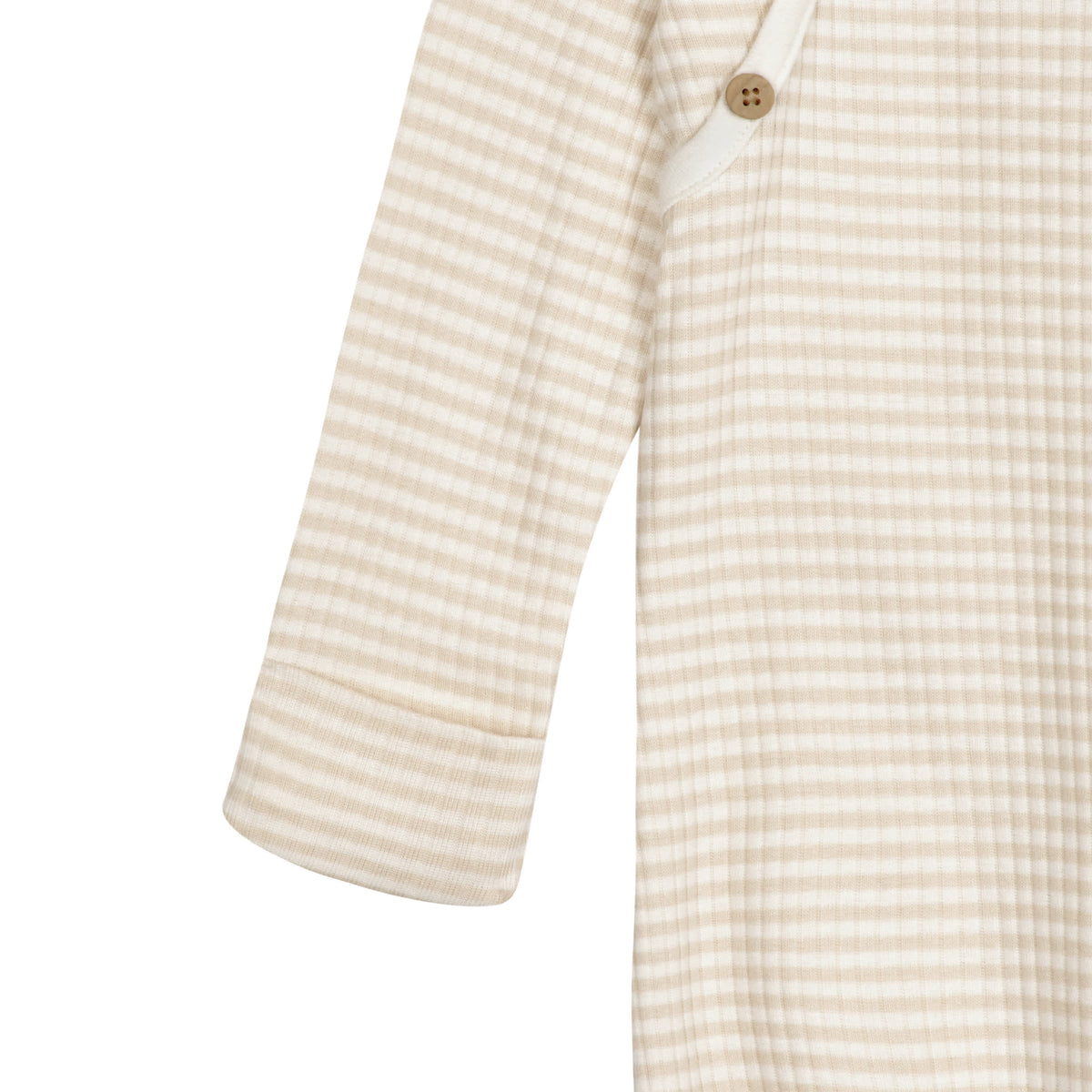 Baby Neutral Almond Stripe Gown, view 2