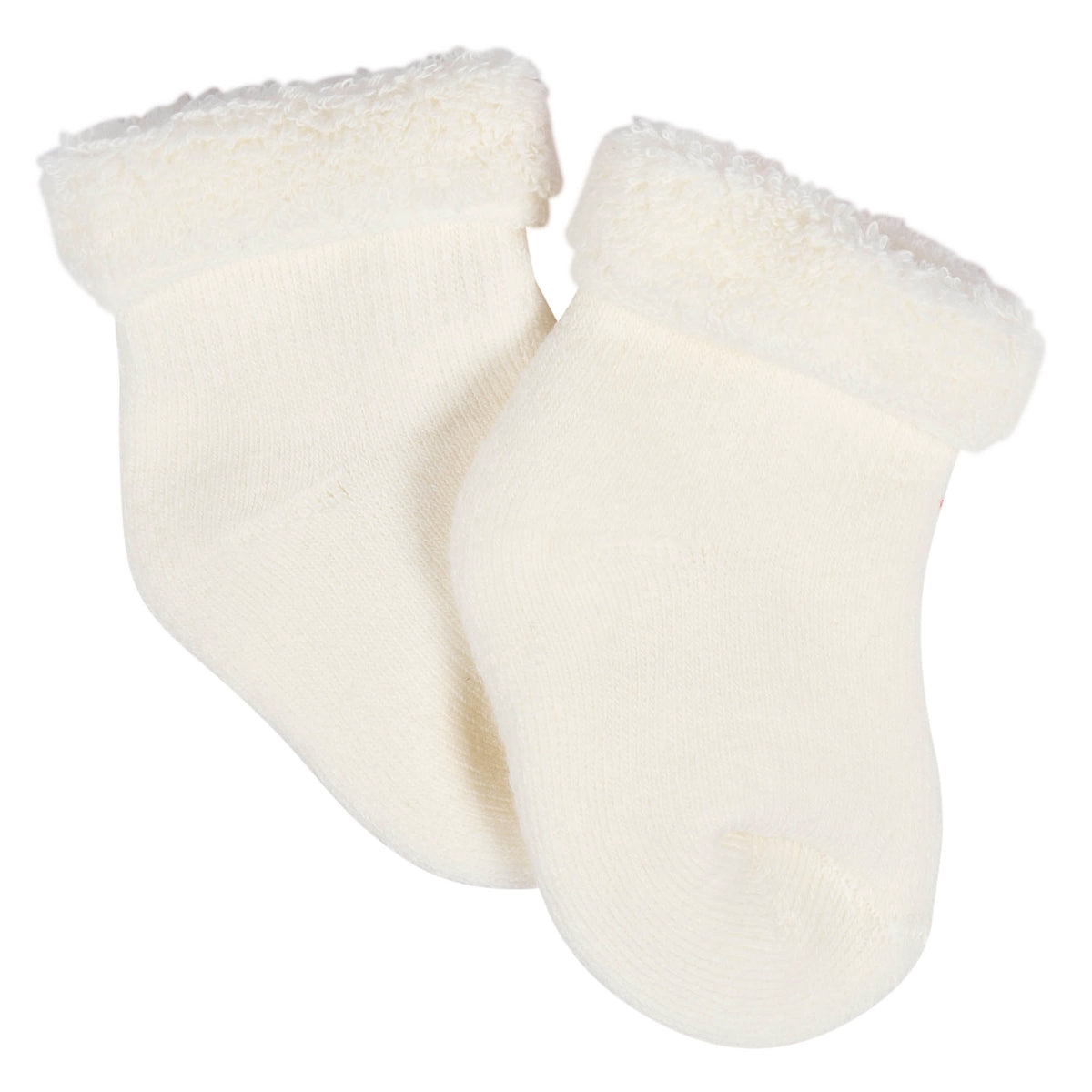 12-Pack Baby Girls Golden Floral Terry Wiggle Proof Socks, view 8