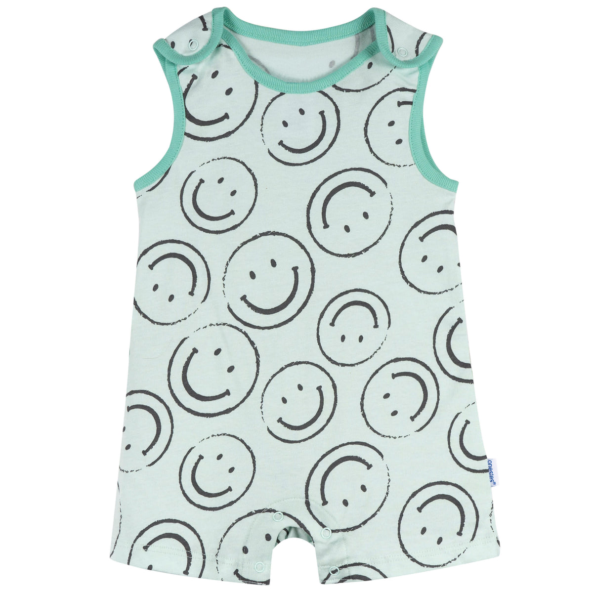 3-Pack Baby Neutral Smiles Rompers, view 2