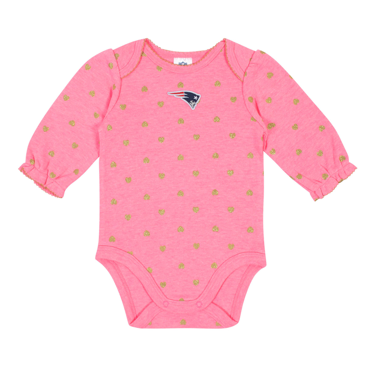 2-Pack New England Patriots Long Sleeve Bodysuits, view 2