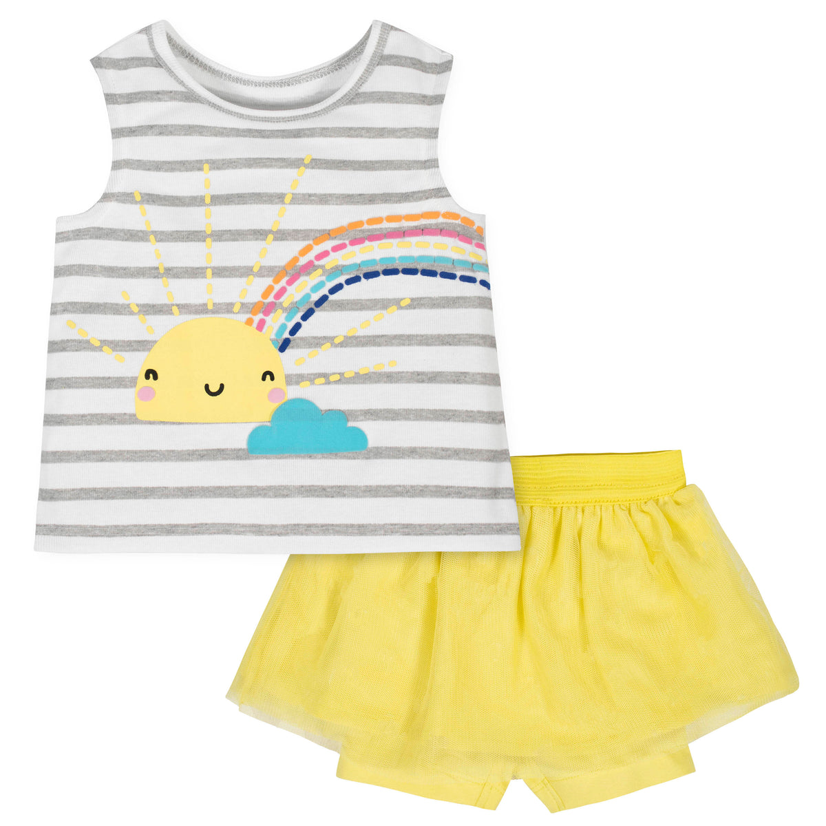 2-Piece Girls Sun Shorts Set