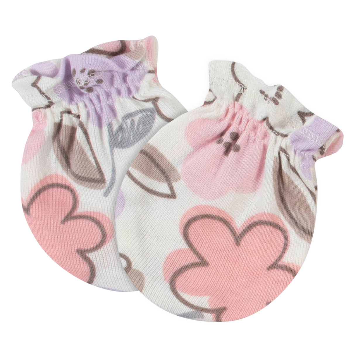4-Pack Baby Girls Bunny Ballerina No Scratch Mittens, view 2