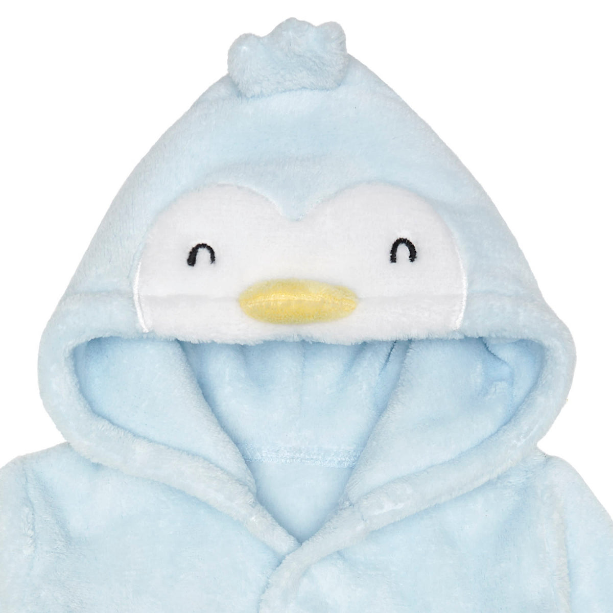 Baby Neutral Blue Penguin Robe, view 4