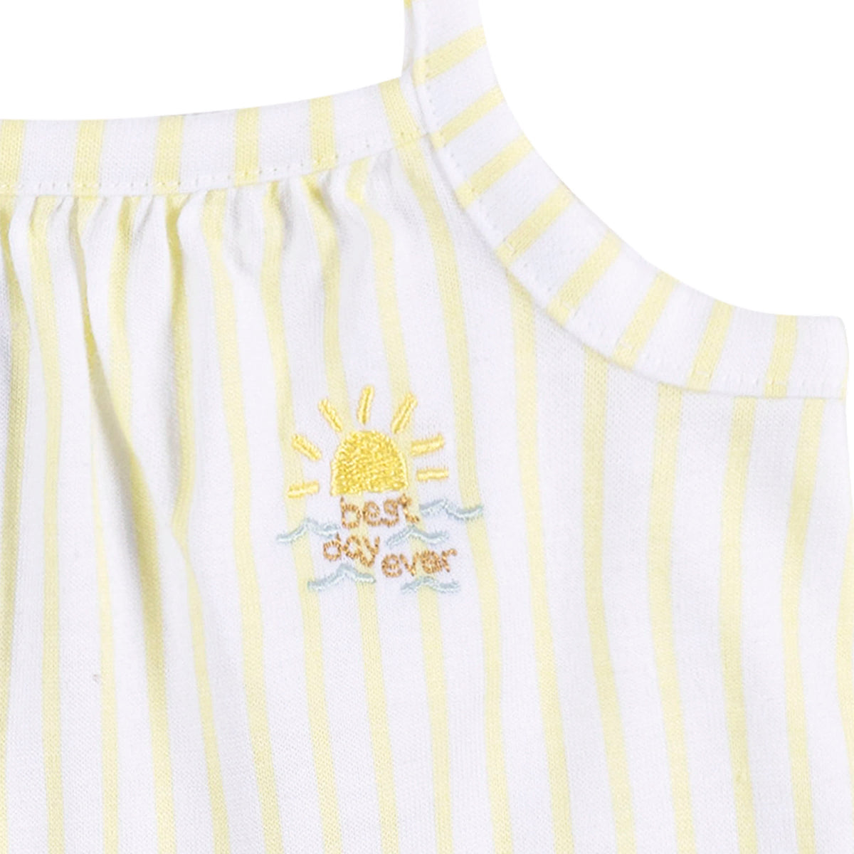 2-Piece Baby Girls Stripe Dress and Diaper Cover, view 3