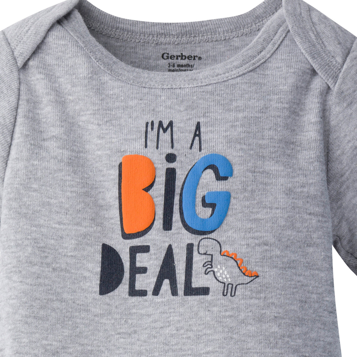 3-Piece Baby Boys Dinosaur Onesies Bodysuits & Pants Set, view 2
