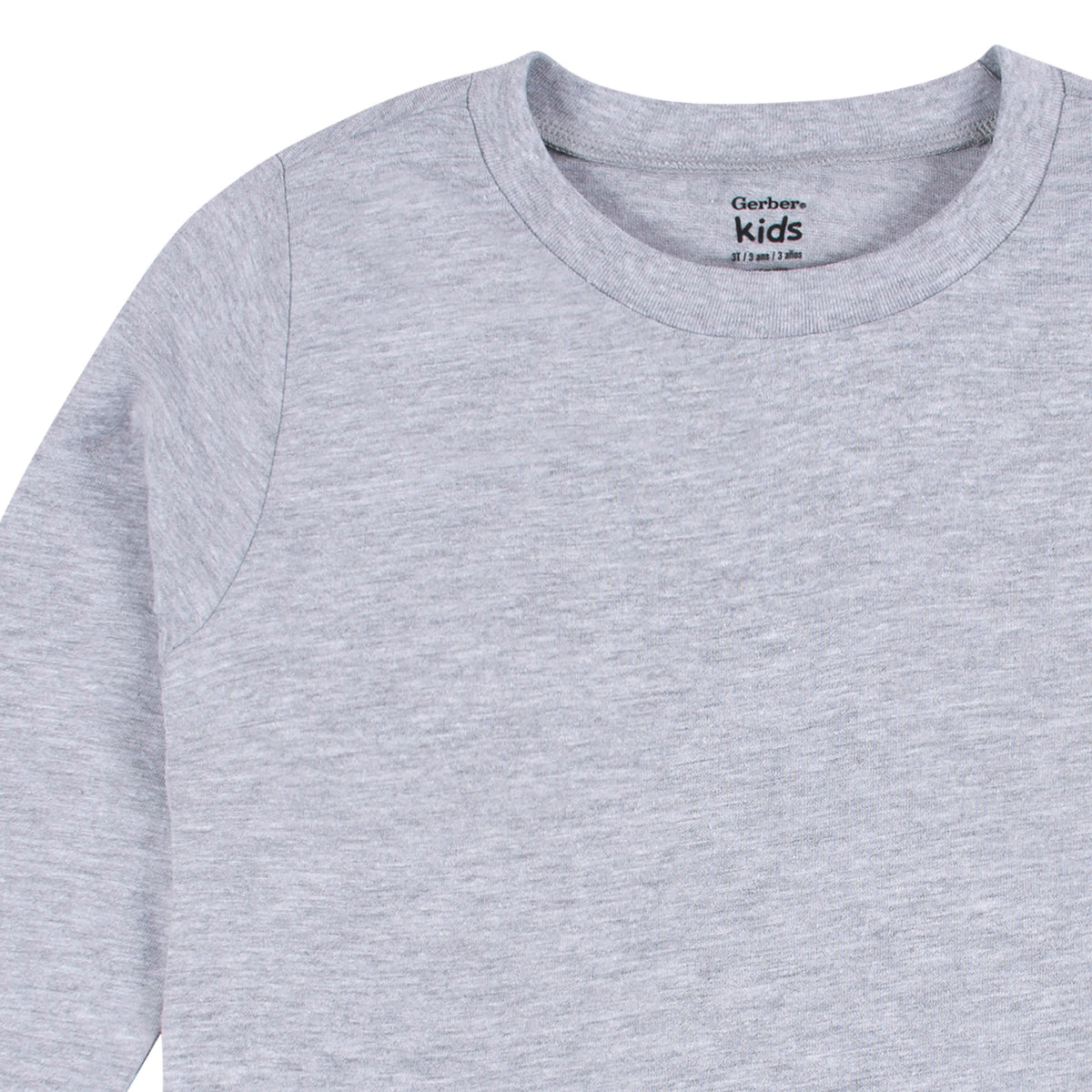 5-Pack Baby & Toddler Grey Heather Premium Long Sleeve T-Shirts, view 3