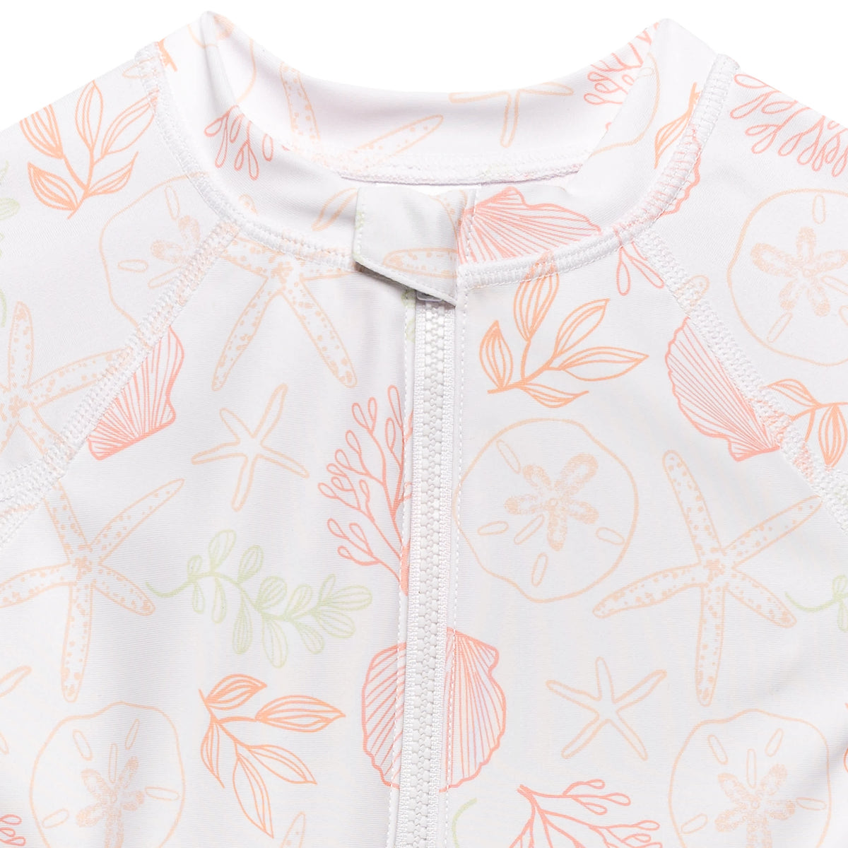 Toddler Girls Shells Rashguard, view 8