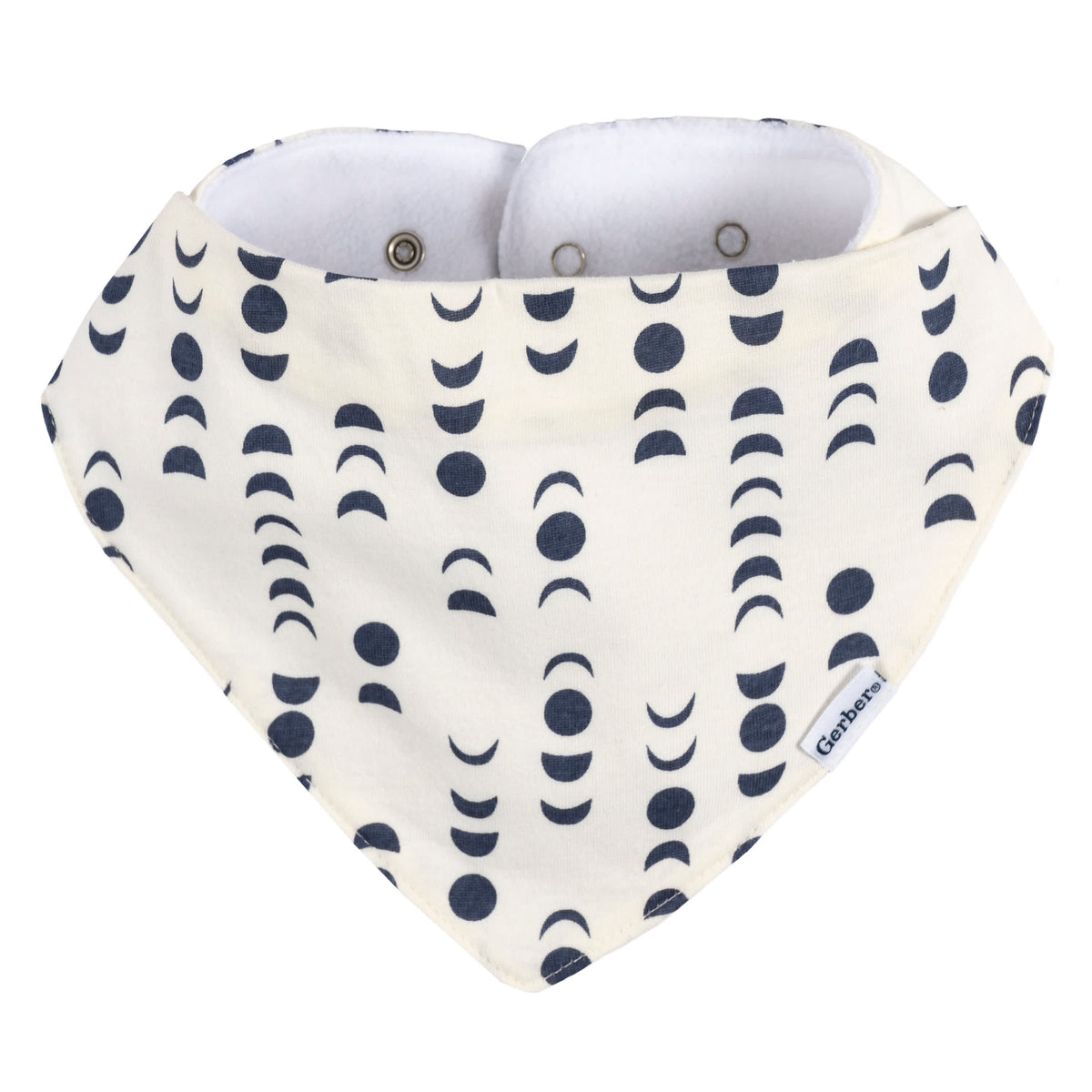 10-Pack Baby Girls Multi Blues Bandana Bib, view 9