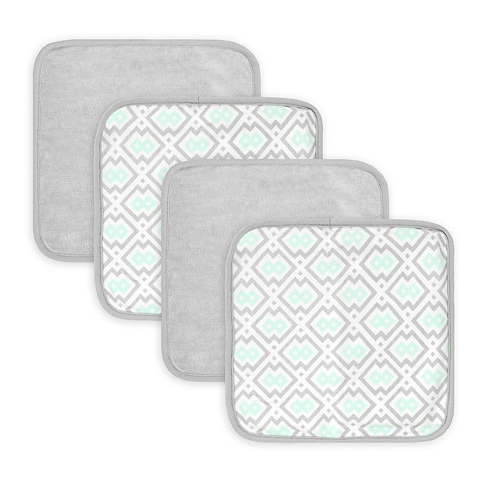 4-Pack Baby Neutral Woven Washcloths