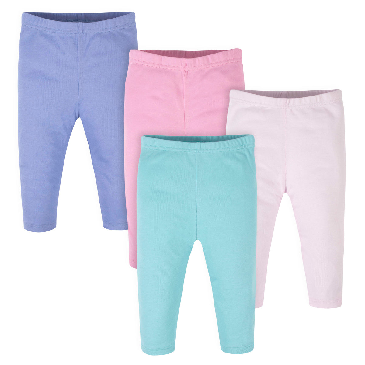 4-Pack Baby Girls Pastel Pants