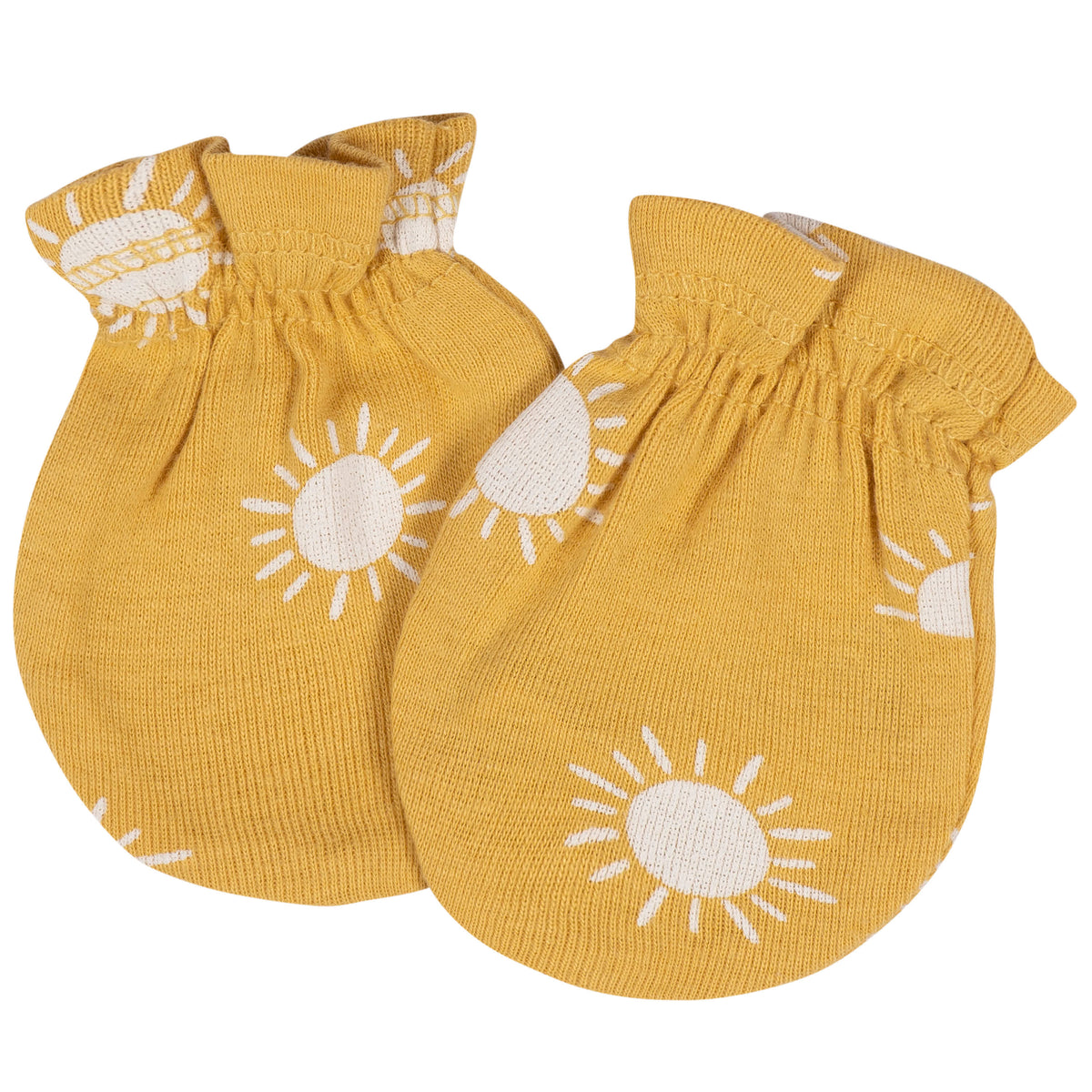 8-Piece Baby Neutral Southwest No Scratch Mittens & Caps Set, view 3