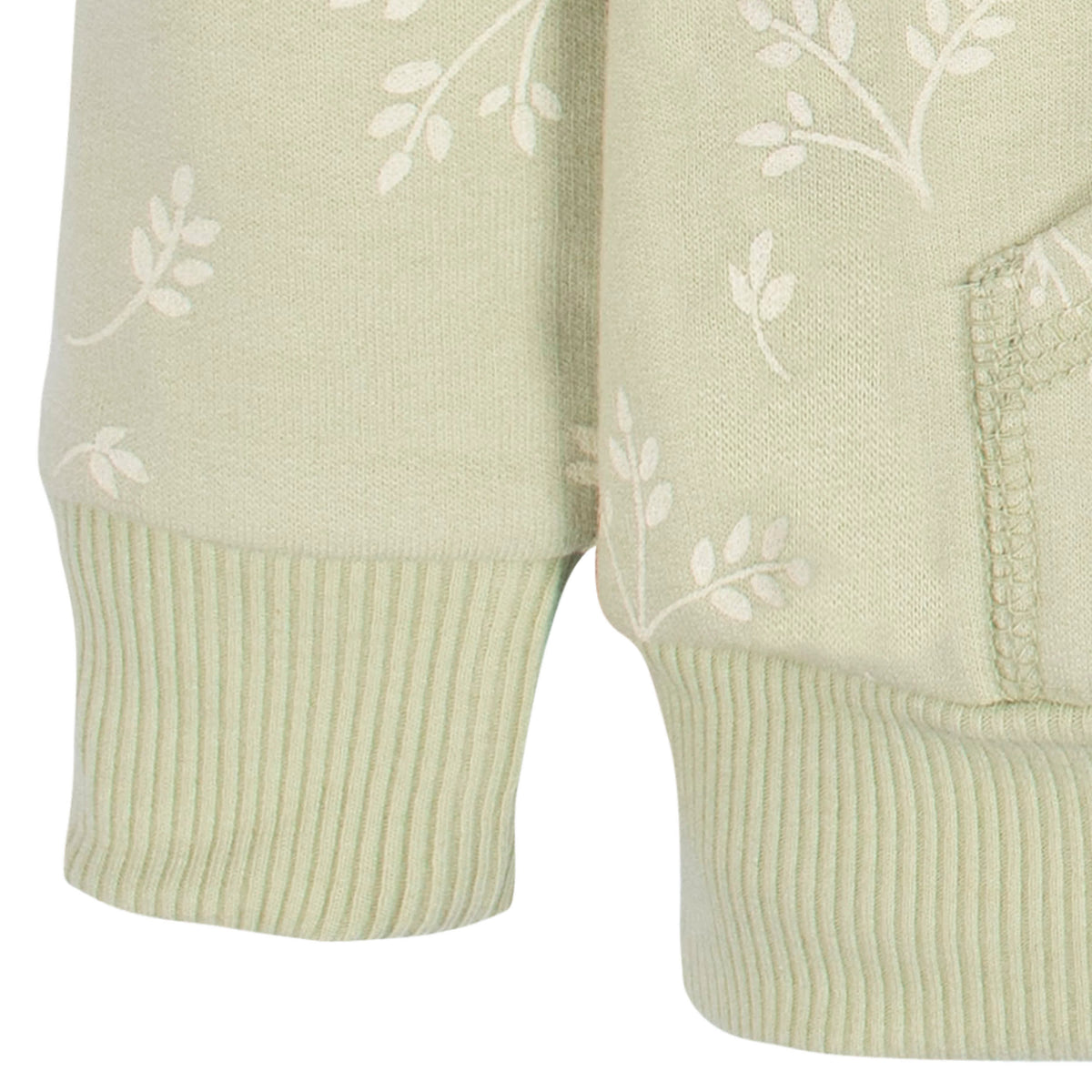2-Piece Baby & Toddler Girls Green Leaves Sweatshirt & Pant Set, view 5