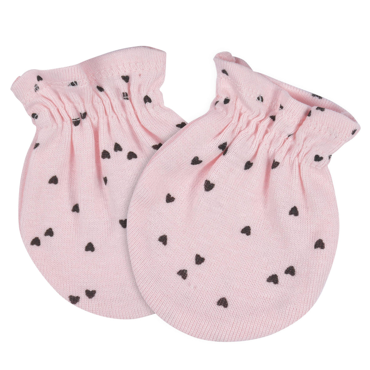 4-Pack Baby Girls Clouds No Scratch Mittens, view 3