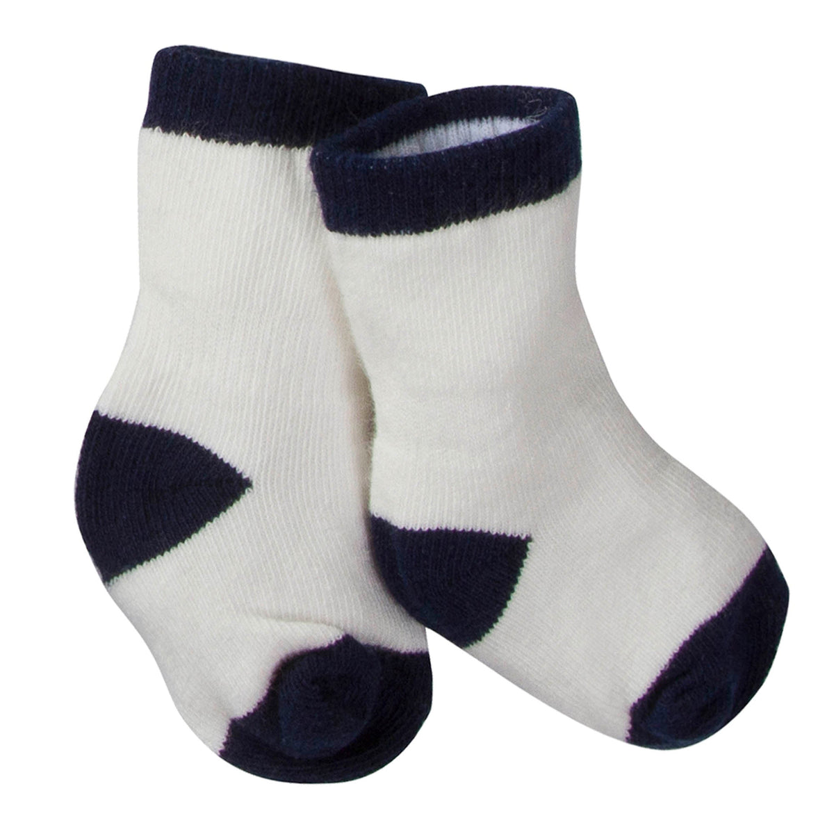 6-Pack Baby Boys Striped Wiggle Proof Terry Crew Socks, view 2