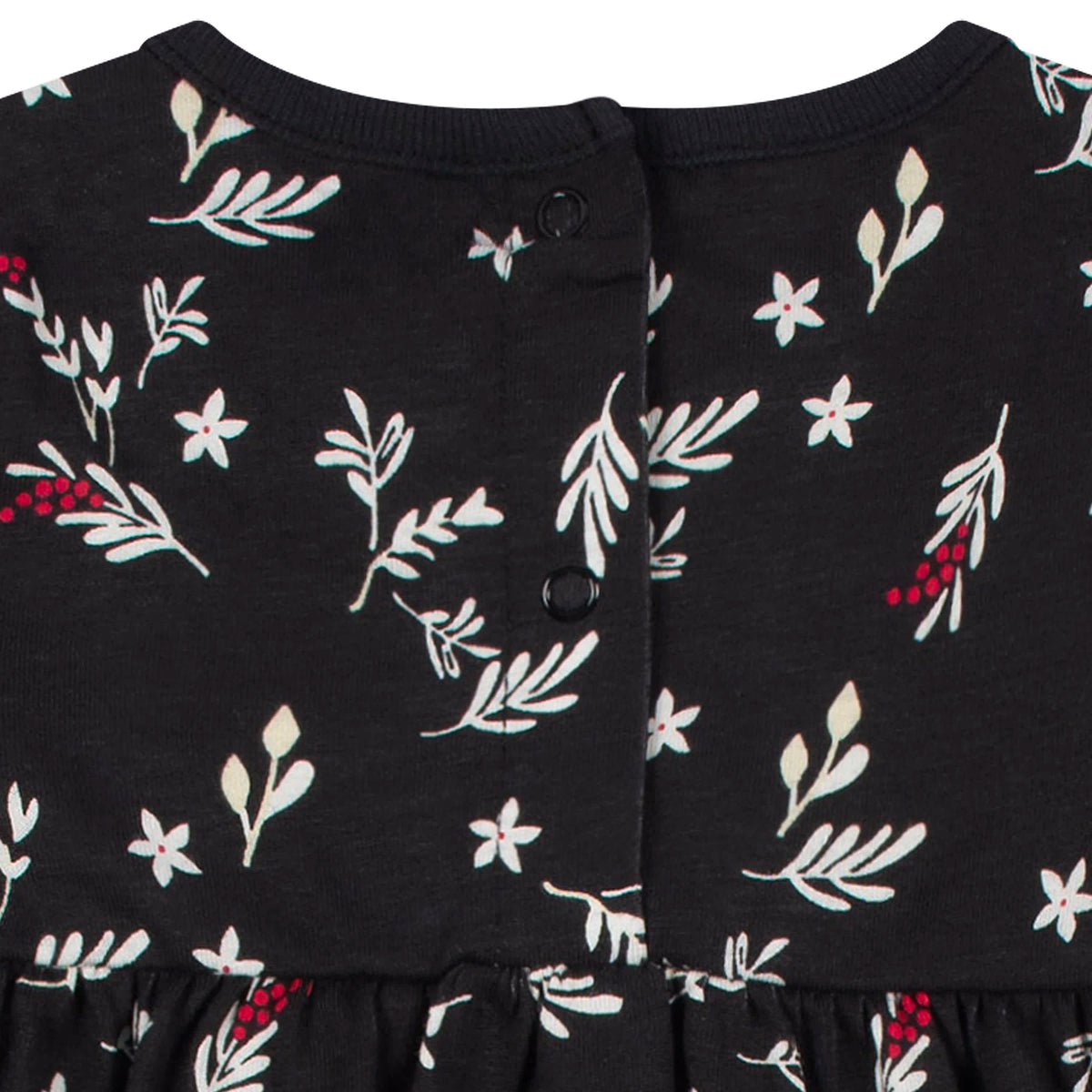 2-Pack Baby Girls Wish & Leaves Rompers, view 5