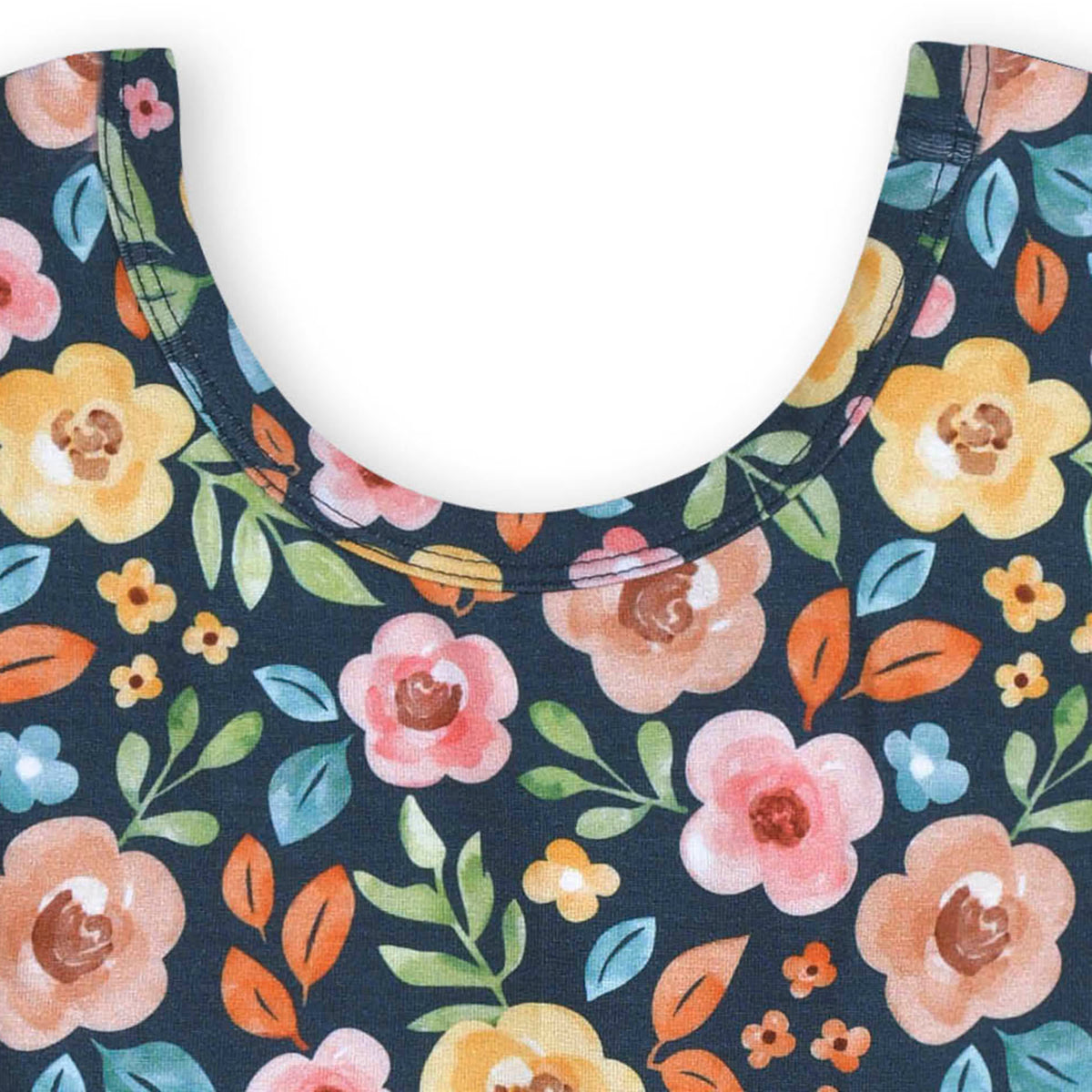 Infant & Toddler Girls Midnight Floral Buttery Soft Viscose Made from Eucalyptus Twirl Dress, view 5