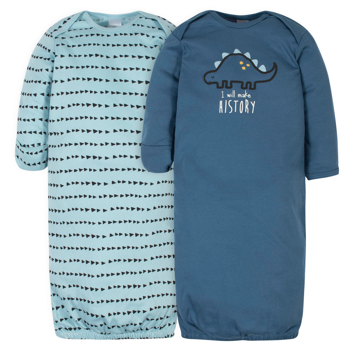 2-Pack Baby Boys Dinosaur Gowns