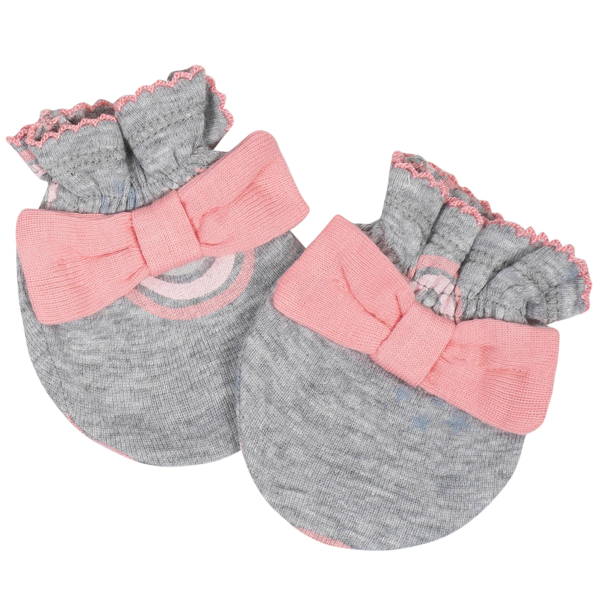 2-Pack Baby Girls Bear No Scratch Mittens, view 2