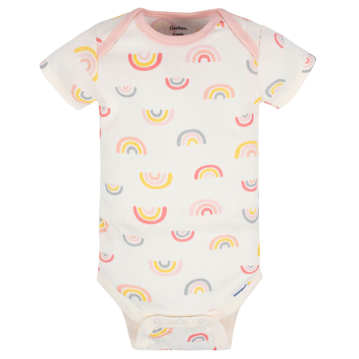 8-Pack Baby Girls Golden Floral Onesies Bodysuits, view 6