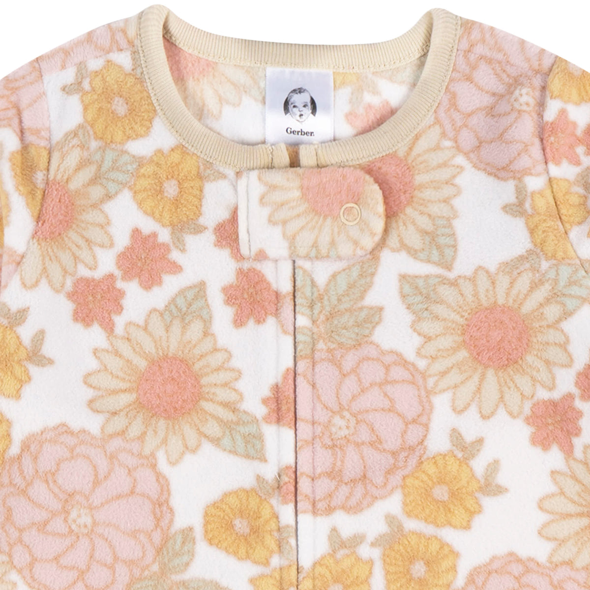 Baby Girls Pink Floral Wearable Blanket, view 2