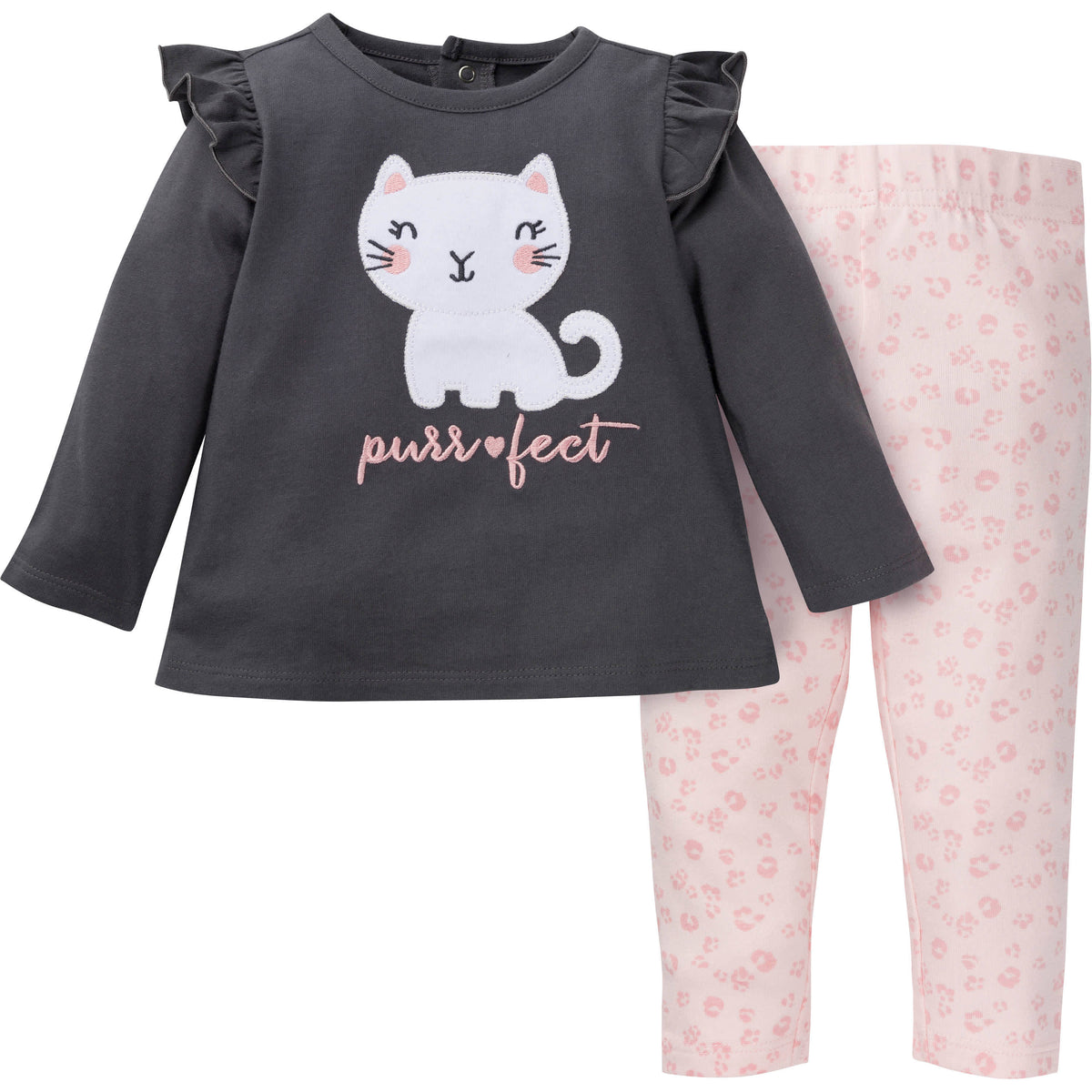 2-Piece Baby & Toddler Girls Kitty Tunic & Legging Set