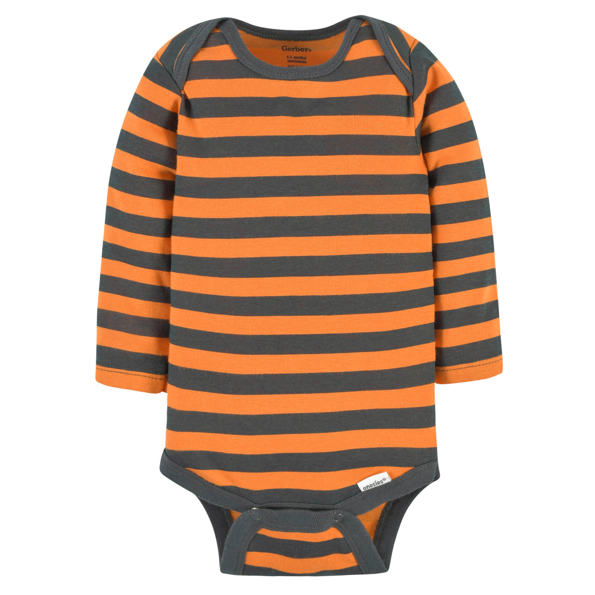 3-Pack Baby Boys Safari Animals Long Sleeve Onesies Bodysuits, view 3