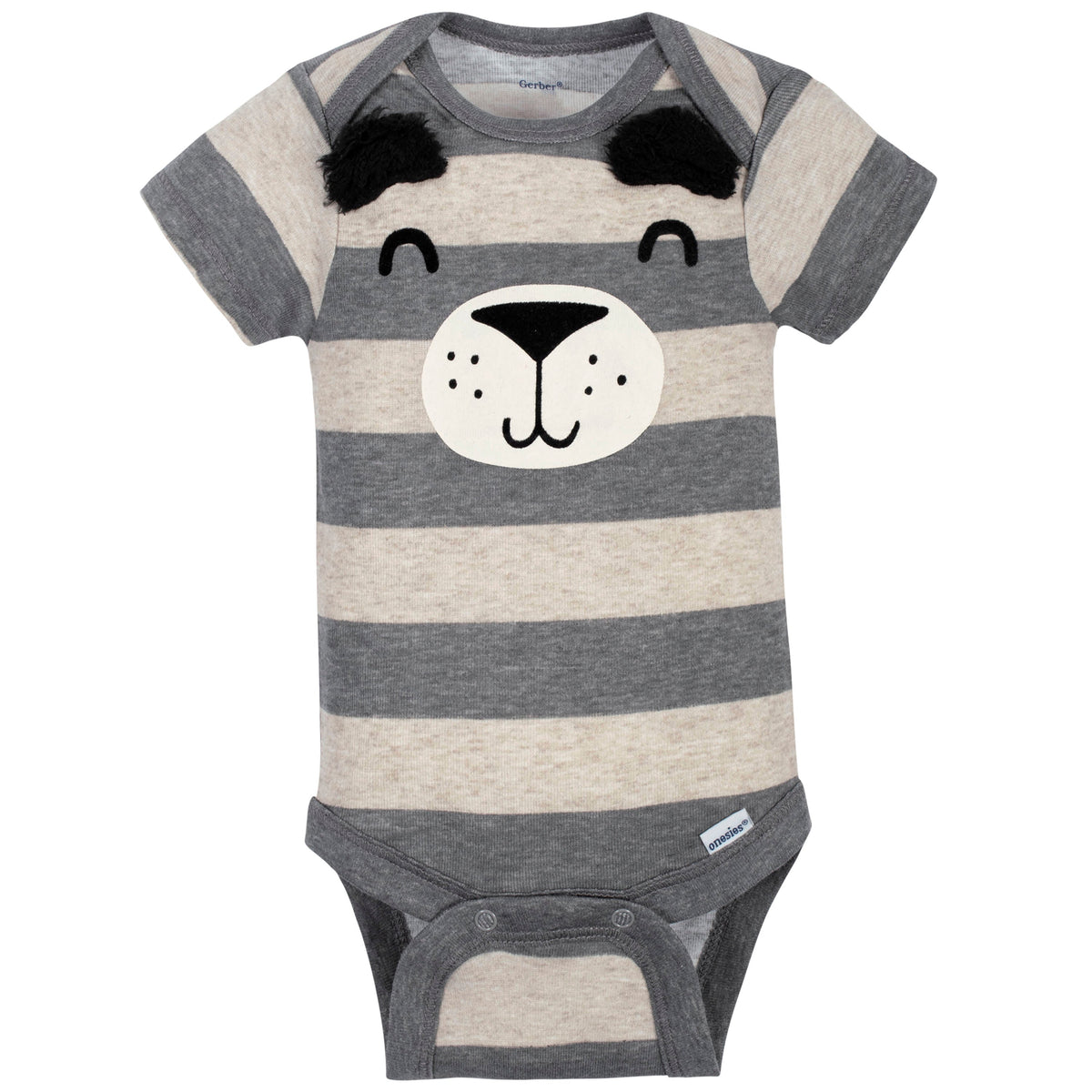 3-Pack Baby Boys Bear Short Sleeve Onesies Brand Bodysuits, view 2