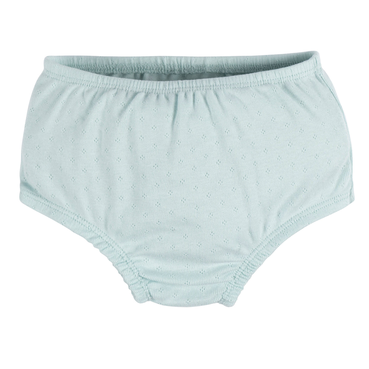 2-Piece Baby Girls Aqua Blue Dress & Diaper Cover, view 2