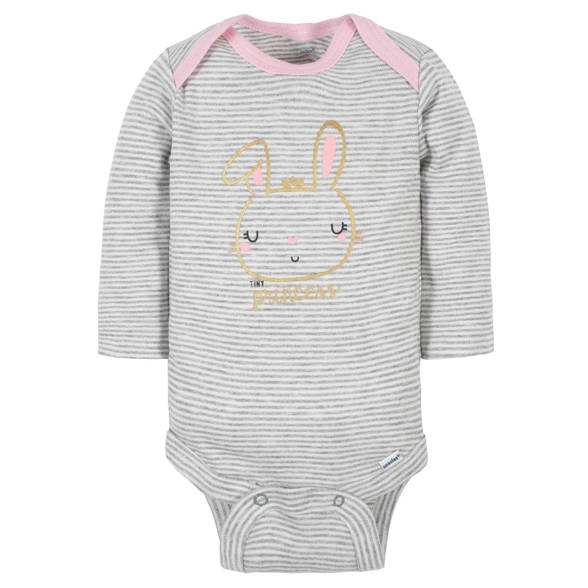 6-Pack Baby Girls Princess Long Sleeve Onesies Bodysuits, view 2