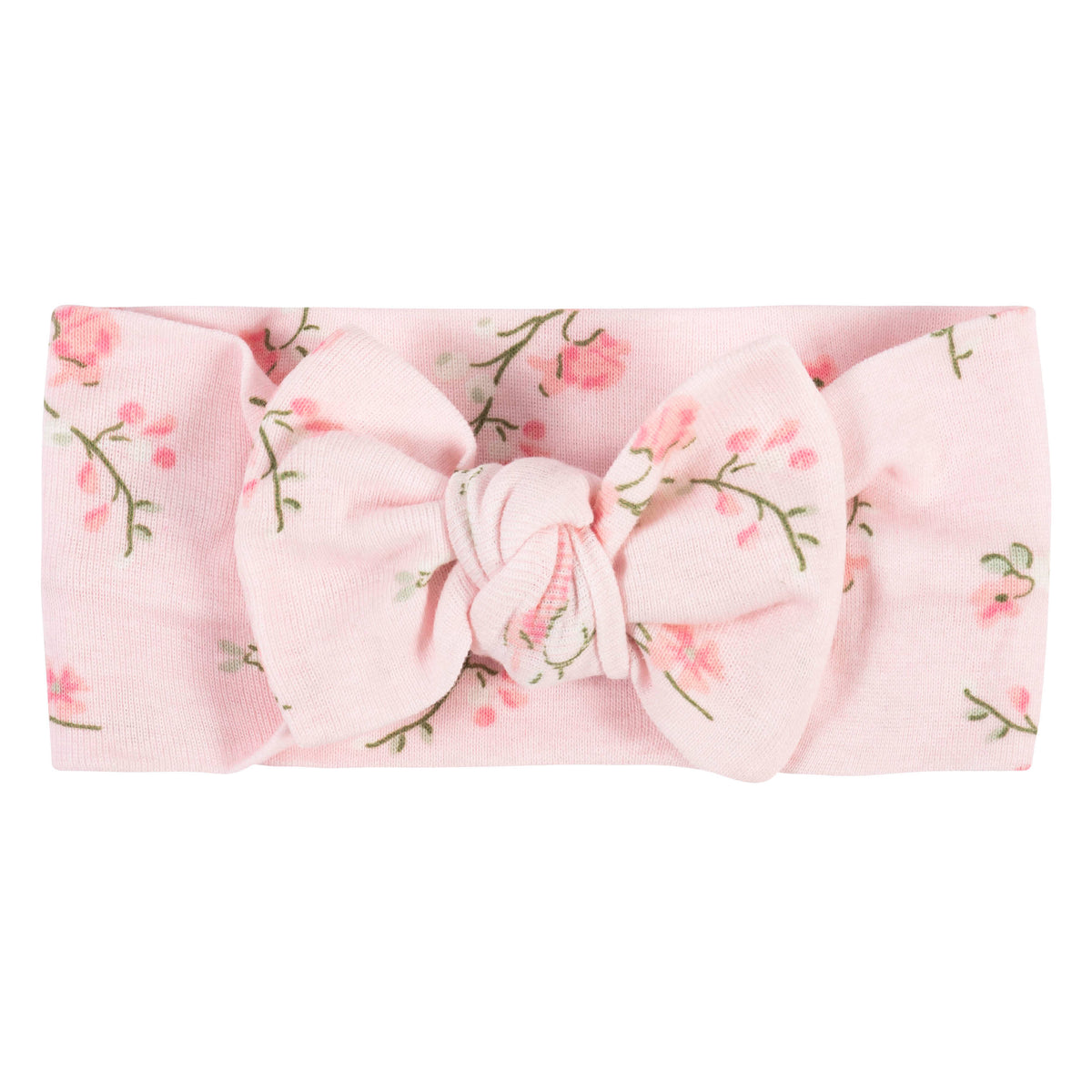 2-Piece Baby Girls Floral Coverall & Headband Set, view 2