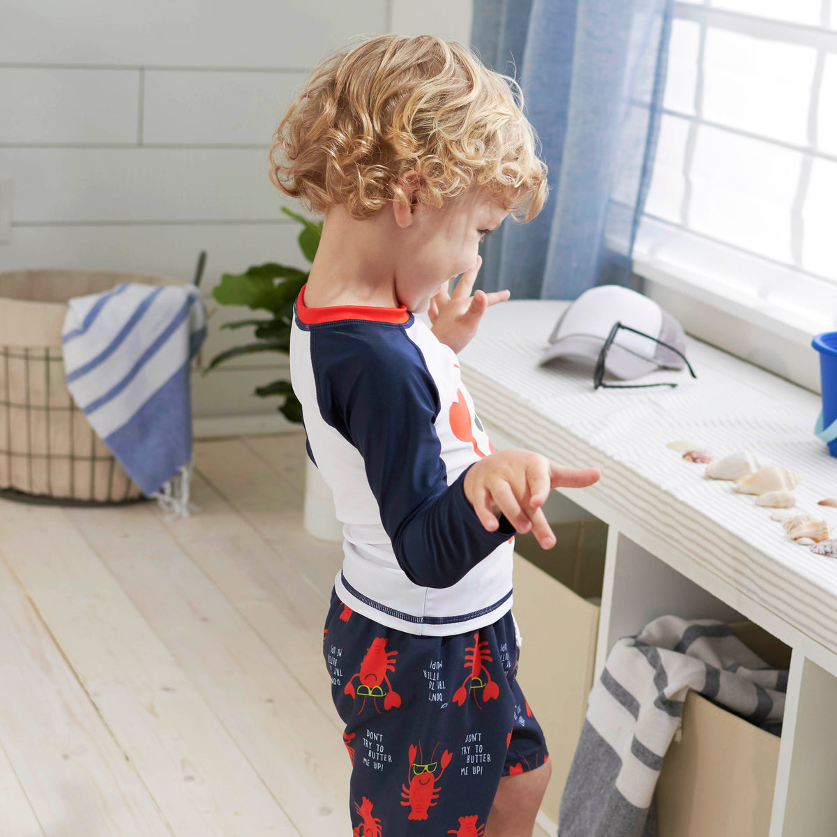 2-Piece Boys Lobster Swim Set, view 3