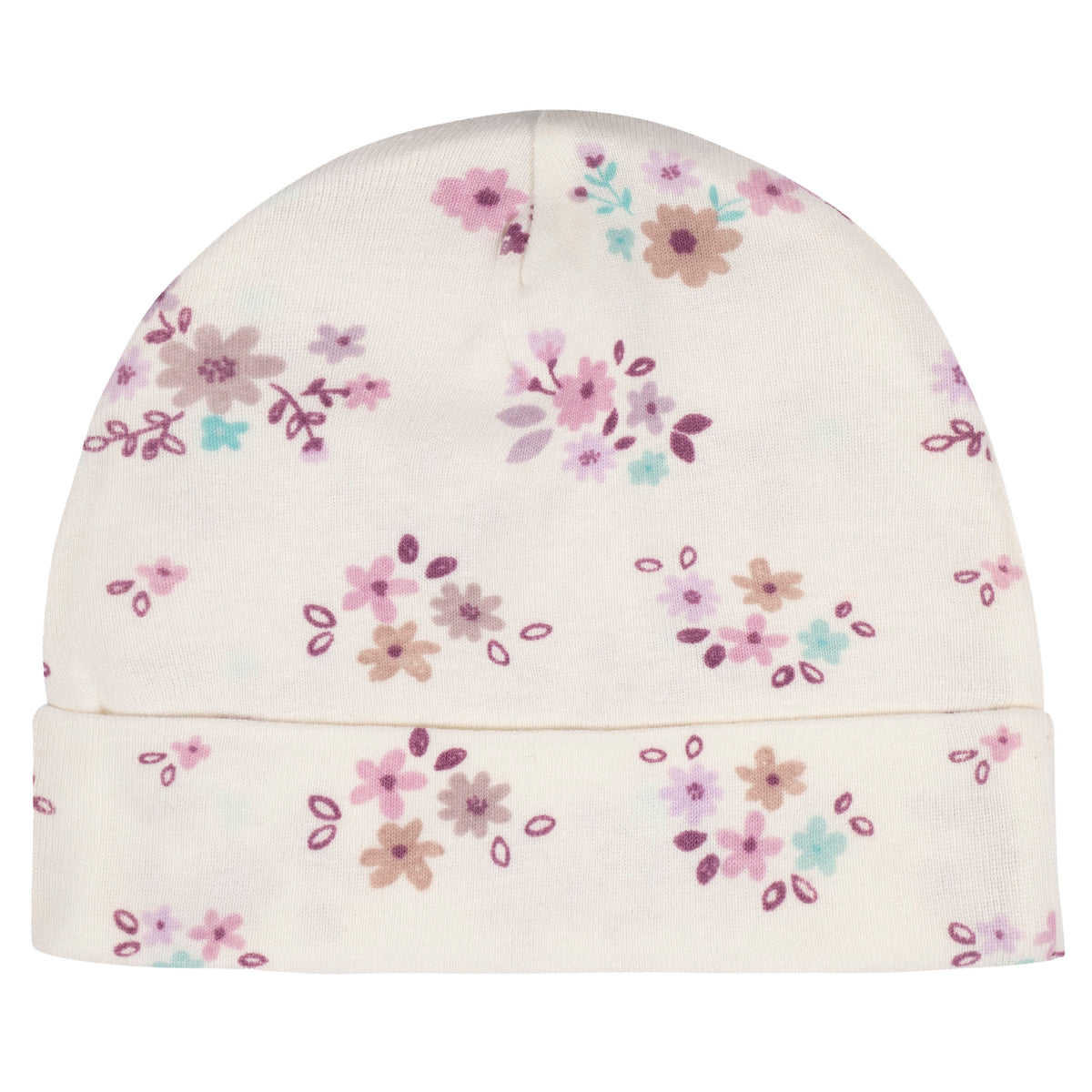8-Piece Baby Girls Lavender Garden No Scratch Mittens & Caps Set, view 4