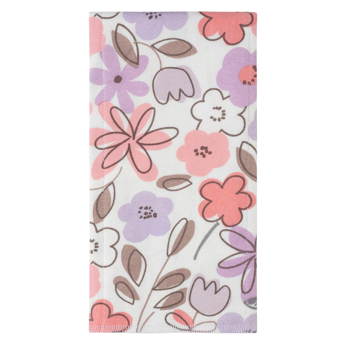 4-Pack Baby Girls Bunny Ballerina Flannel Burp Cloths, view 2