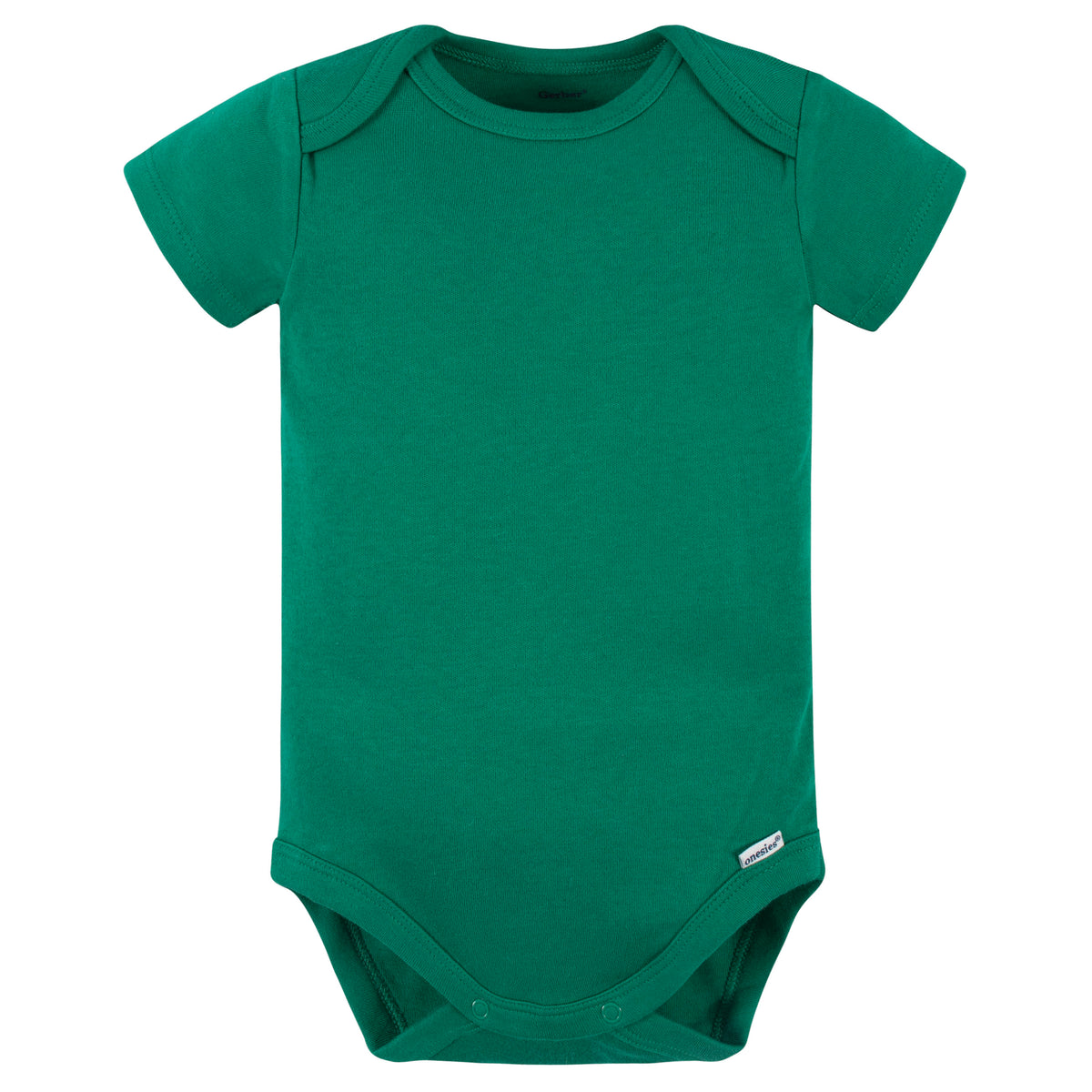 5-Pack Kelly Green Premium Short Sleeve Onesies Bodysuits, view 4