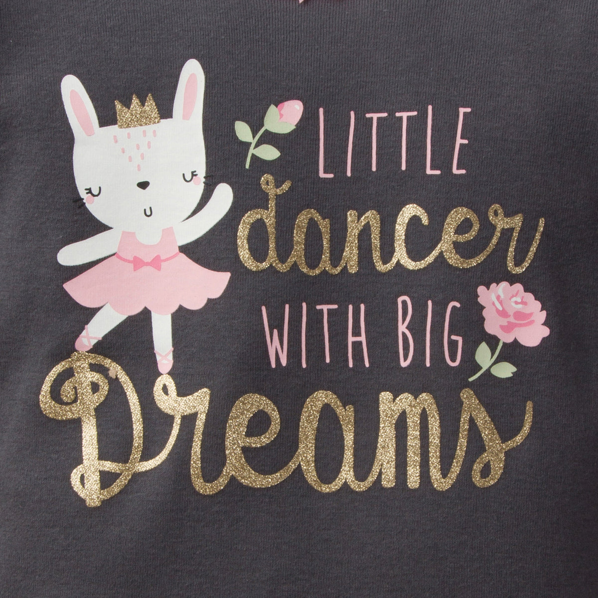 4-Piece Girls Bunny Snug Fit Cotton Pajamas, view 2