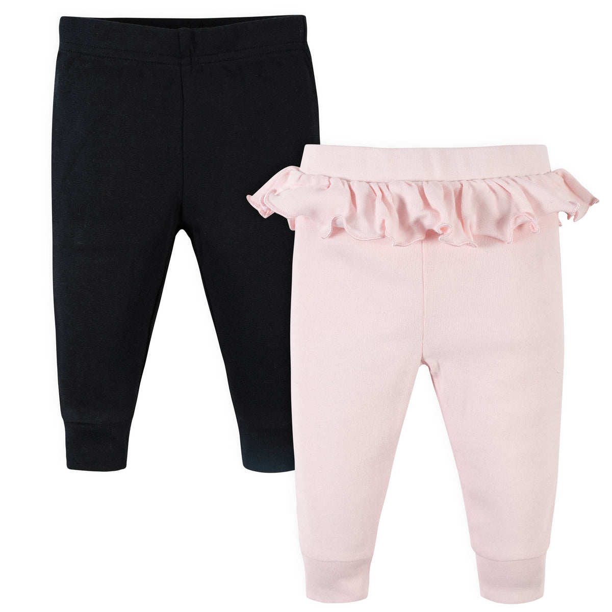 2-Pack Baby Girls Pink & Black Pants