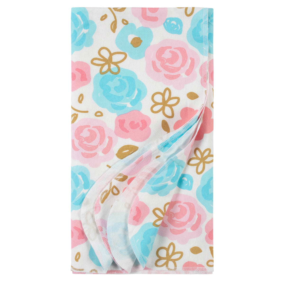 4-Pack Baby Girls Princess Flannel Receiving Blankets, view 2