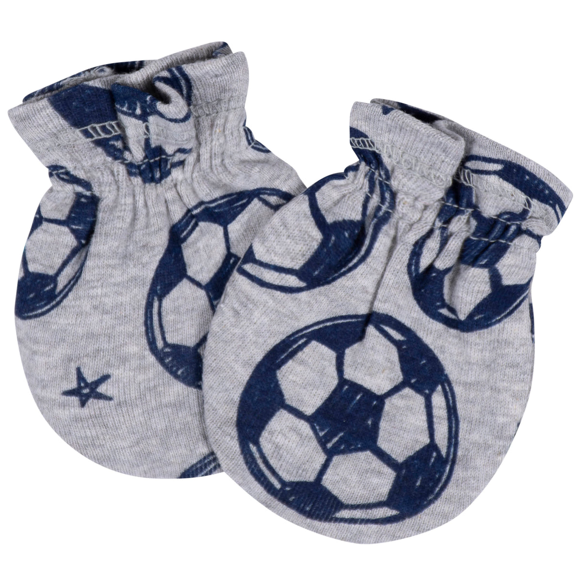 8-Piece Baby Boys All Star No Scratch Mittens & Caps Set, view 7