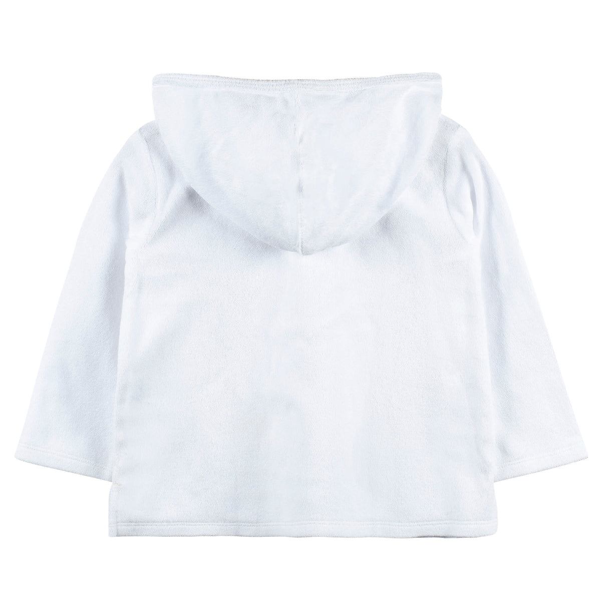 Baby & Toddler Girls White Hooded Kangaroo Pocket Terry Coverup, view 8