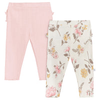2-Pack Baby Girls Vintage Floral Leggings