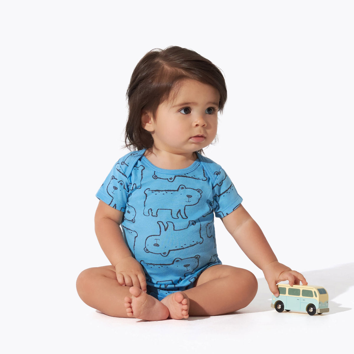 8-Pack Baby Boys Unbearably Cute Short Sleeve Onesies Bodysuits, view 3