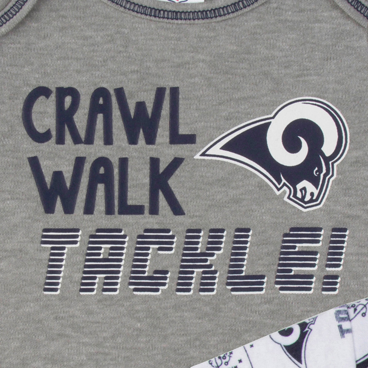 3-Pack Los Angeles Rams Short Sleeve Bodysuits, view 2