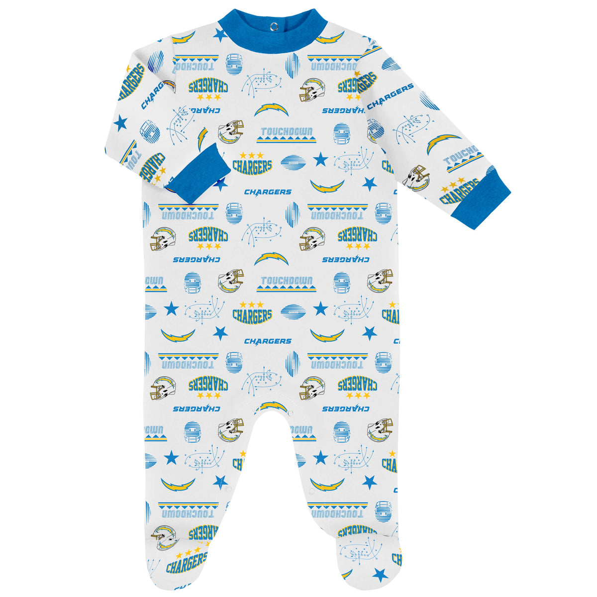 3-Piece Baby Boys Chargers Bodysuit, Sleep 'N Play & Cap Set, view 2