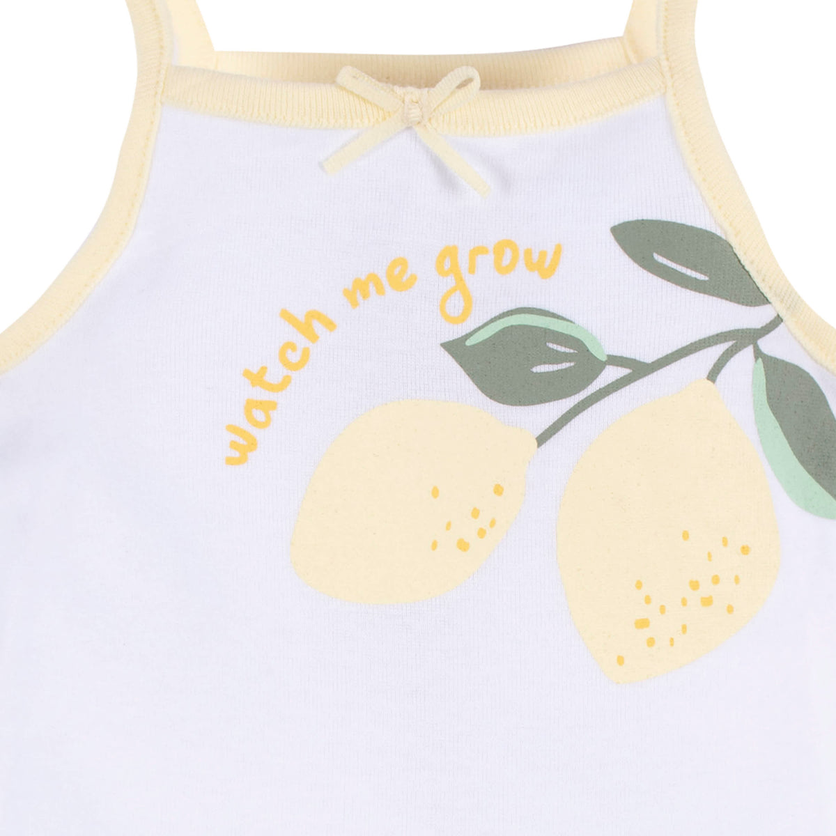 4-Pack Baby Girls Little Lemon Sleeveless Onesies Bodysuits, view 7