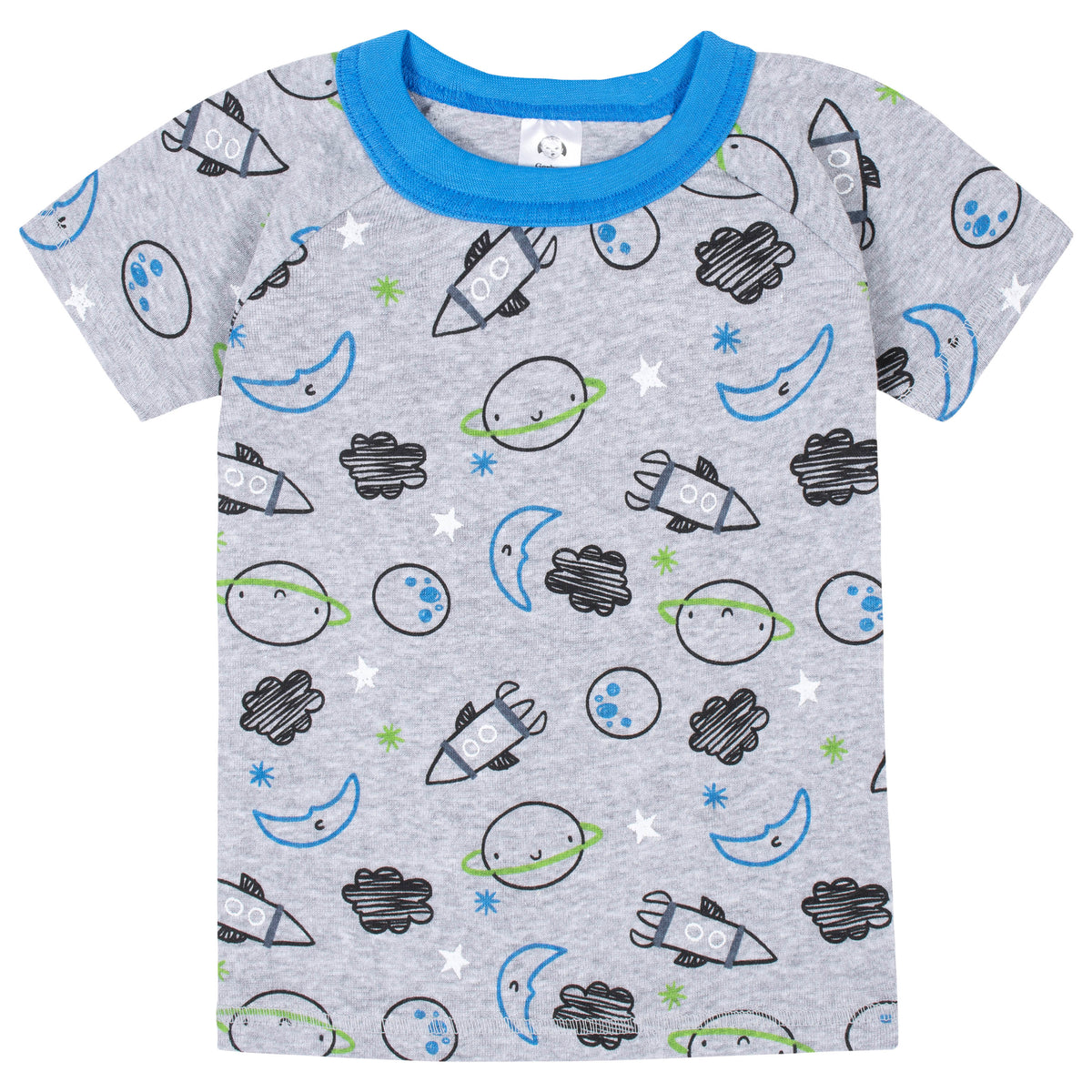 4-Piece Boys Space Snug Fit Cotton Pajamas, view 2