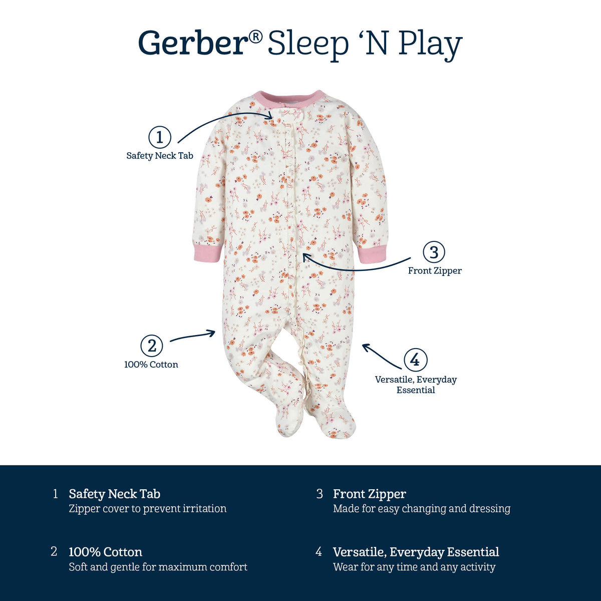 Baby Girls Purple Woodland Sleep 'N Play, view 4