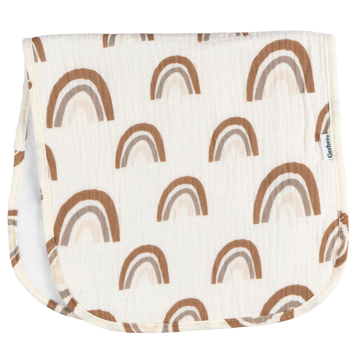 5-Pack Baby Girls Multi Rainbow Muslin Burpcloth, view 6