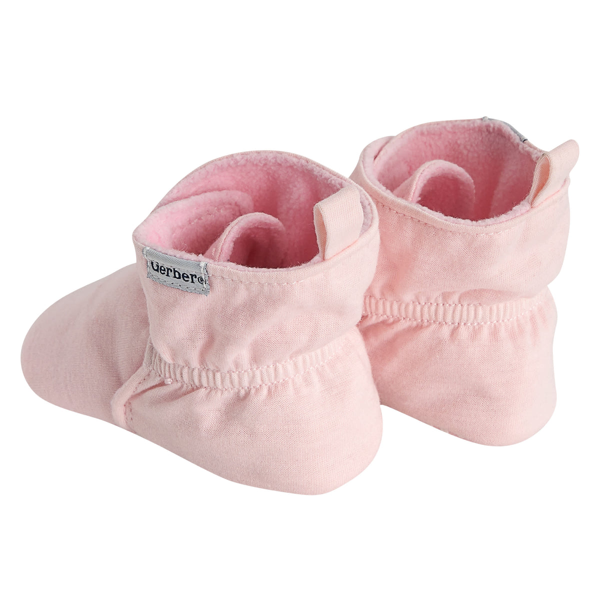 Baby Girls Pink Soft Booties, view 5